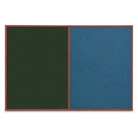 United Visual Products Slim Style Indoor Enclosed Corkboard, 42 UVRDS42SBH-BLACK-CINNABA